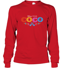 Load image into Gallery viewer, Disney Pixar Coco Movie Logo Colorful Long Sleeve T-Shirt