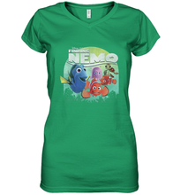 Load image into Gallery viewer, Disney Pixar Finding Nemo Group Shot Poster Women's V-Neck T-Shirt