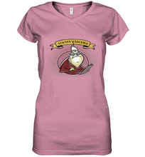 Load image into Gallery viewer, Disney Pixar Monsters Inc. Roz Always Watching Banner Women's V-Neck T-Shirt