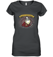 Load image into Gallery viewer, Disney Pixar Monsters Inc. Roz Always Watching Banner Women's V-Neck T-Shirt