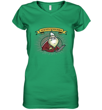 Load image into Gallery viewer, Disney Pixar Monsters Inc. Roz Always Watching Banner Women's V-Neck T-Shirt