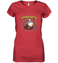 Load image into Gallery viewer, Disney Pixar Monsters Inc. Roz Always Watching Banner Women's V-Neck T-Shirt