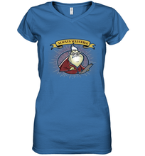 Load image into Gallery viewer, Disney Pixar Monsters Inc. Roz Always Watching Banner Women's V-Neck T-Shirt