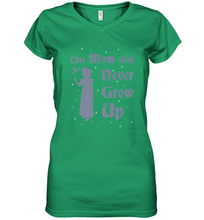 Load image into Gallery viewer, Disney Peter Pan This Mom Will Never Grow Up Women's V-Neck T-Shirt