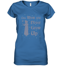 Load image into Gallery viewer, Disney Peter Pan This Mom Will Never Grow Up Women's V-Neck T-Shirt
