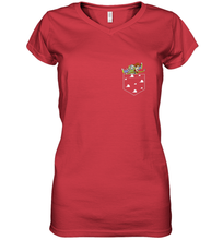 Load image into Gallery viewer, Disney Pixar Toy Story Woody Buzz Cloud Pocket Women's V-Neck T-Shirt