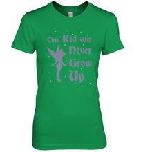 Load image into Gallery viewer, Disney Peter Pan Tinkerbell Never Grow Up Women's Premium T-Shirt