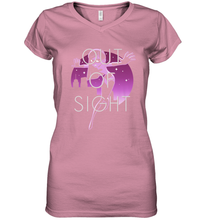 Load image into Gallery viewer, Disney Pixar Incredibles 2 Shy Violet Night Women's V-Neck T-Shirt