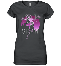 Load image into Gallery viewer, Disney Pixar Incredibles 2 Shy Violet Night Women's V-Neck T-Shirt