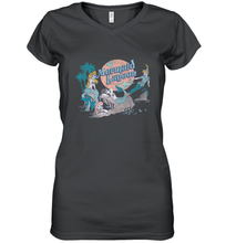 Load image into Gallery viewer, Disney Peter Pan Distressed Mermaid Lagoon Women's V-Neck T-Shirt