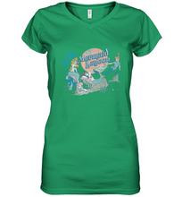 Load image into Gallery viewer, Disney Peter Pan Distressed Mermaid Lagoon Women's V-Neck T-Shirt
