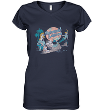 Load image into Gallery viewer, Disney Peter Pan Distressed Mermaid Lagoon Women's V-Neck T-Shirt