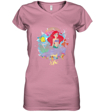 Load image into Gallery viewer, Disney The Little Mermaid Ariel Splash Women's V-Neck T-Shirt