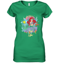Load image into Gallery viewer, Disney The Little Mermaid Ariel Splash Women's V-Neck T-Shirt