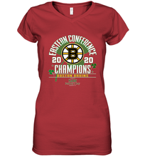 Load image into Gallery viewer, NHL ST PATRICK'S DAY Boston Bruins Fanatics 2020 Eastern Conference Champions Defensive Zone Women's V-Neck T-Shirt