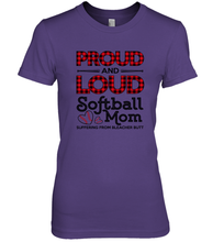 Load image into Gallery viewer, Proud And Loud Softball Mom Women's Premium T-Shirt