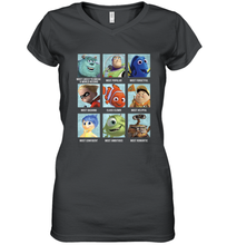 Load image into Gallery viewer, Disney Pixar Collection Character Yearbook Women's V-Neck T-Shirt