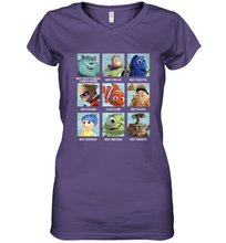 Load image into Gallery viewer, Disney Pixar Collection Character Yearbook Women's V-Neck T-Shirt