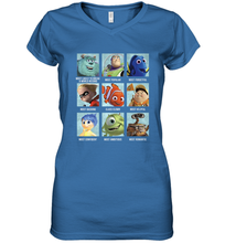 Load image into Gallery viewer, Disney Pixar Collection Character Yearbook Women's V-Neck T-Shirt