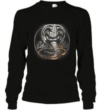 Load image into Gallery viewer, Cobra Kai Rusted Steel Snake Logo Long Sleeve T-Shirt