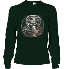 Load image into Gallery viewer, Cobra Kai Rusted Steel Snake Logo Long Sleeve T-Shirt