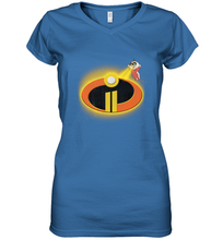 Load image into Gallery viewer, Disney Pixar Incredibles 2 Jack Jack Logo Women's V-Neck T-Shirt
