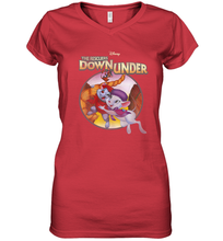 Load image into Gallery viewer, Disney The Rescuers Down Under Circle Movie Logo Women's V-Neck T-Shirt
