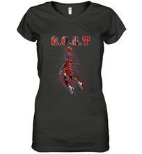 Load image into Gallery viewer, Basketball Chicago Jordan G.O.A.T. Dunk Women's V-Neck T-Shirt