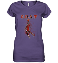 Load image into Gallery viewer, Basketball Chicago Jordan G.O.A.T. Dunk Women's V-Neck T-Shirt