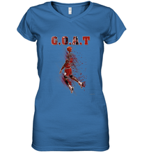 Load image into Gallery viewer, Basketball Chicago Jordan G.O.A.T. Dunk Women's V-Neck T-Shirt