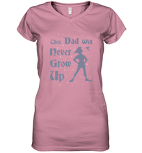 Load image into Gallery viewer, Disney Peter Pan This Dad Will Never Grow Up Women's V-Neck T-Shirt