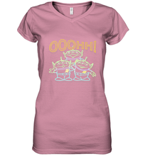 Load image into Gallery viewer, Disney Pixar Toy Story Neon Aliens Ooohh Women's V-Neck T-Shirt