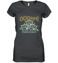 Load image into Gallery viewer, Disney Pixar Toy Story Neon Aliens Ooohh Women's V-Neck T-Shirt
