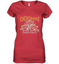 Load image into Gallery viewer, Disney Pixar Toy Story Neon Aliens Ooohh Women's V-Neck T-Shirt