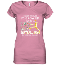 Load image into Gallery viewer, A Super Sexy Softball Mom Women's V-Neck T-Shirt