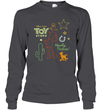 Load image into Gallery viewer, Disney Pixar Toy Story Howdy Partner Woody Shapes Long Sleeve T-Shirt