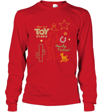 Load image into Gallery viewer, Disney Pixar Toy Story Howdy Partner Woody Shapes Long Sleeve T-Shirt