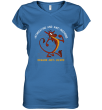 Load image into Gallery viewer, Disney Mulan Mushu Dragon Not Lizard Portrait Women's V-Neck T-Shirt