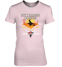 Load image into Gallery viewer, Broom Broke So I Became An Atlanta Falcons Fan NFL Halloween Costume Women's Premium T-Shirt