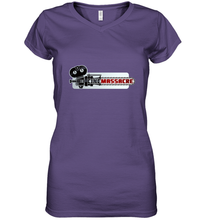 Load image into Gallery viewer, Cinemassacre Modern Chainsaw Logo Women's V-Neck T-Shirt