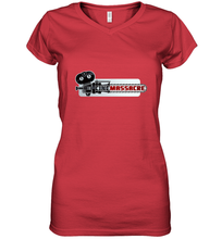 Load image into Gallery viewer, Cinemassacre Modern Chainsaw Logo Women's V-Neck T-Shirt