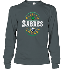 Load image into Gallery viewer, Buffalo Sabres Fanatics Branded Black St. Patrick's Day Forever Lucky 01 Long Sleeve T-Shirt