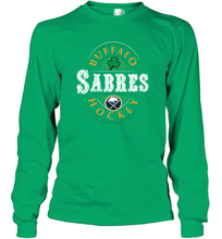 Load image into Gallery viewer, Buffalo Sabres Fanatics Branded Black St. Patrick's Day Forever Lucky 01 Long Sleeve T-Shirt