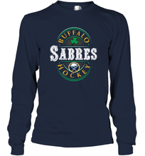 Load image into Gallery viewer, Buffalo Sabres Fanatics Branded Black St. Patrick's Day Forever Lucky 01 Long Sleeve T-Shirt