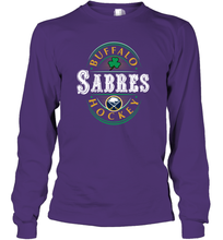 Load image into Gallery viewer, Buffalo Sabres Fanatics Branded Black St. Patrick's Day Forever Lucky 01 Long Sleeve T-Shirt