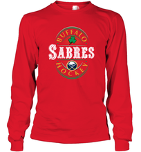 Load image into Gallery viewer, Buffalo Sabres Fanatics Branded Black St. Patrick's Day Forever Lucky 01 Long Sleeve T-Shirt
