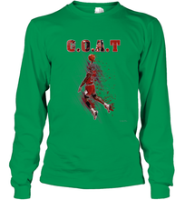 Load image into Gallery viewer, Basketball Chicago Jordan G.O.A.T. Dunk Long Sleeve T-Shirt