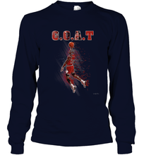 Load image into Gallery viewer, Basketball Chicago Jordan G.O.A.T. Dunk Long Sleeve T-Shirt