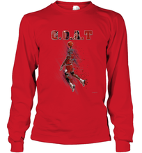 Load image into Gallery viewer, Basketball Chicago Jordan G.O.A.T. Dunk Long Sleeve T-Shirt