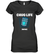 Load image into Gallery viewer, Fortnite Chug Life Women's V-Neck T-Shirt